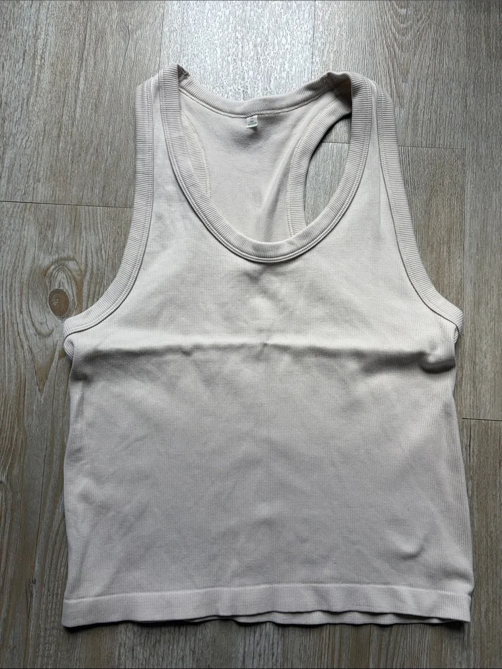 Women’s Ribbed Tank Top Set - White, Beige, Taupe - Picture 6 of 7